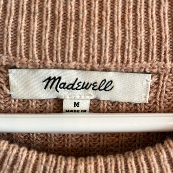 Madewell Medium peach pocketed sweater size Medium - Picture 2 of 3